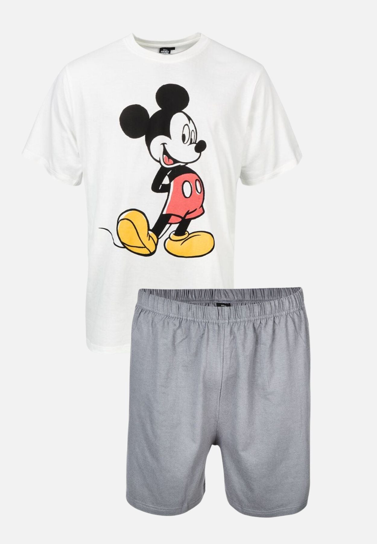 pyjama set kurz - weiß/grau - mehrfarbig