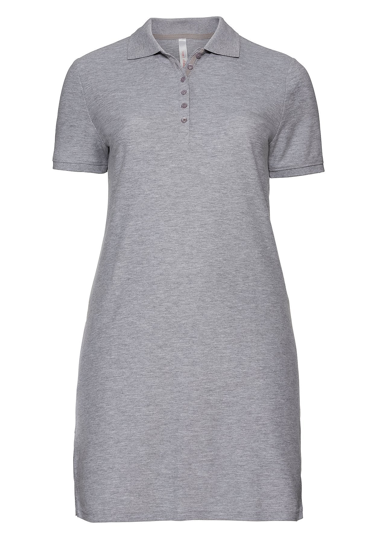 basic polokleid - grau