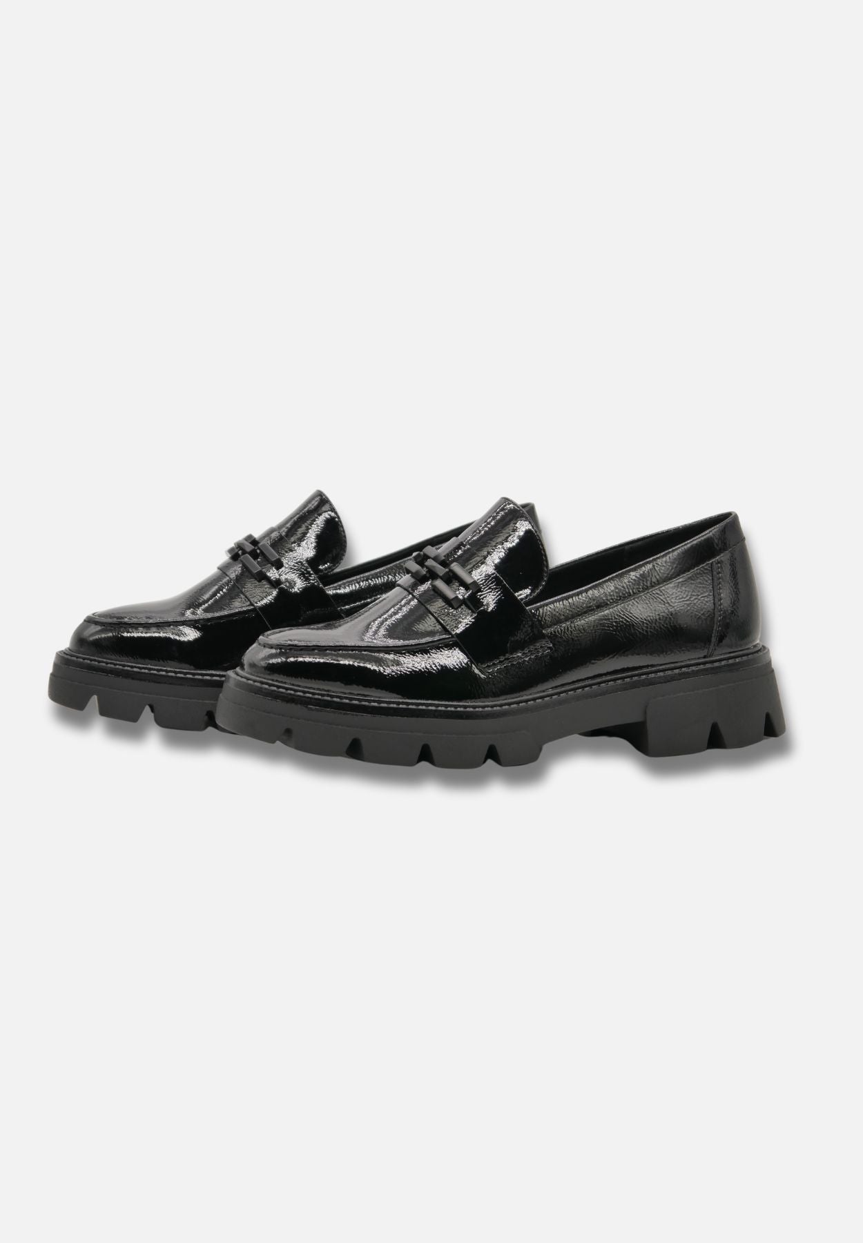 slipper black patent - schwarz