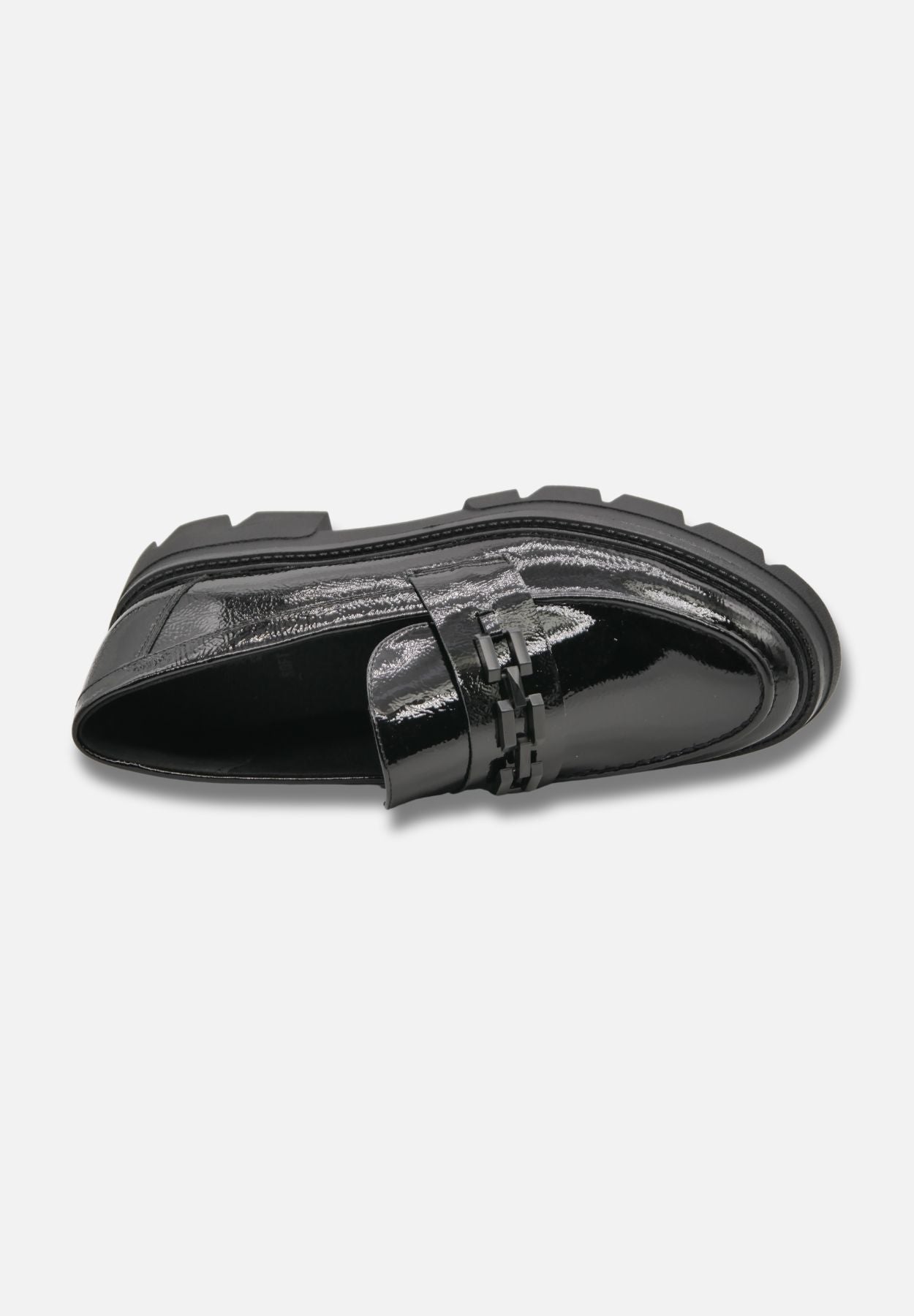 slipper black patent - schwarz