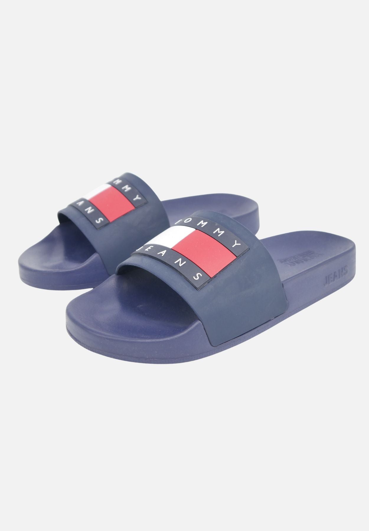 badeschuh mit logo-prägung - slides - blau