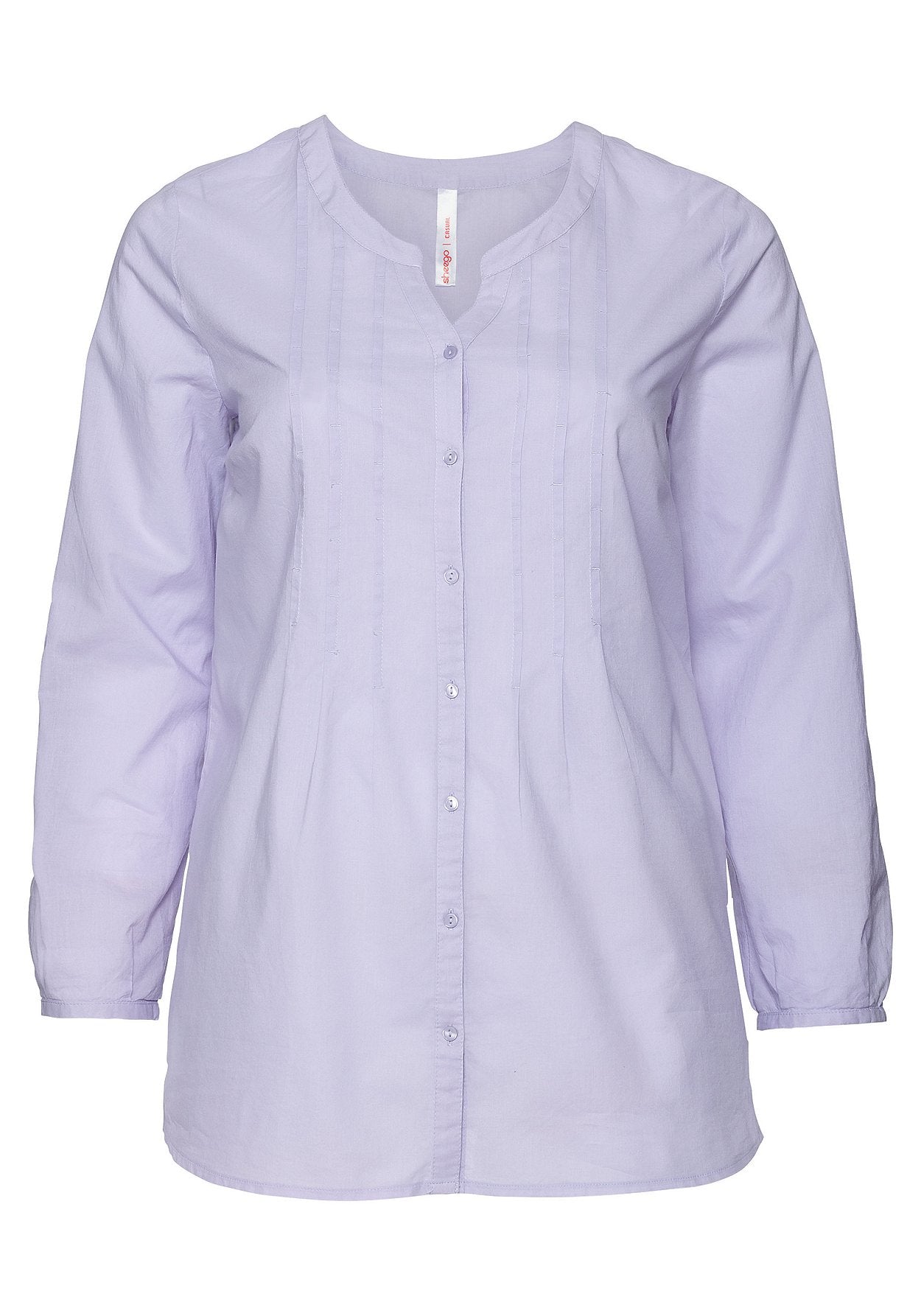 bluse mit krempelärmeln - lila