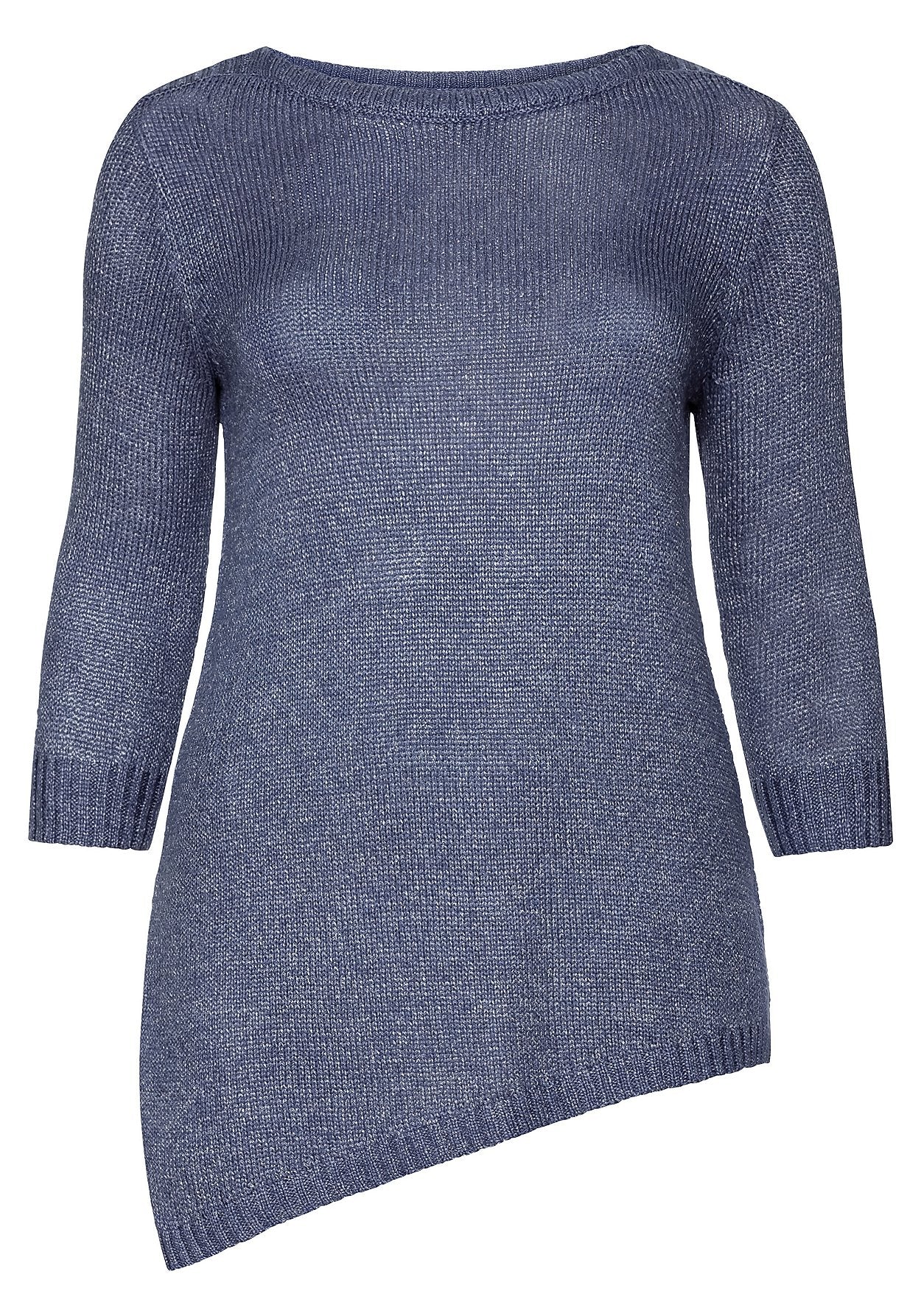 pullover aus edlem glanzgarn - blau