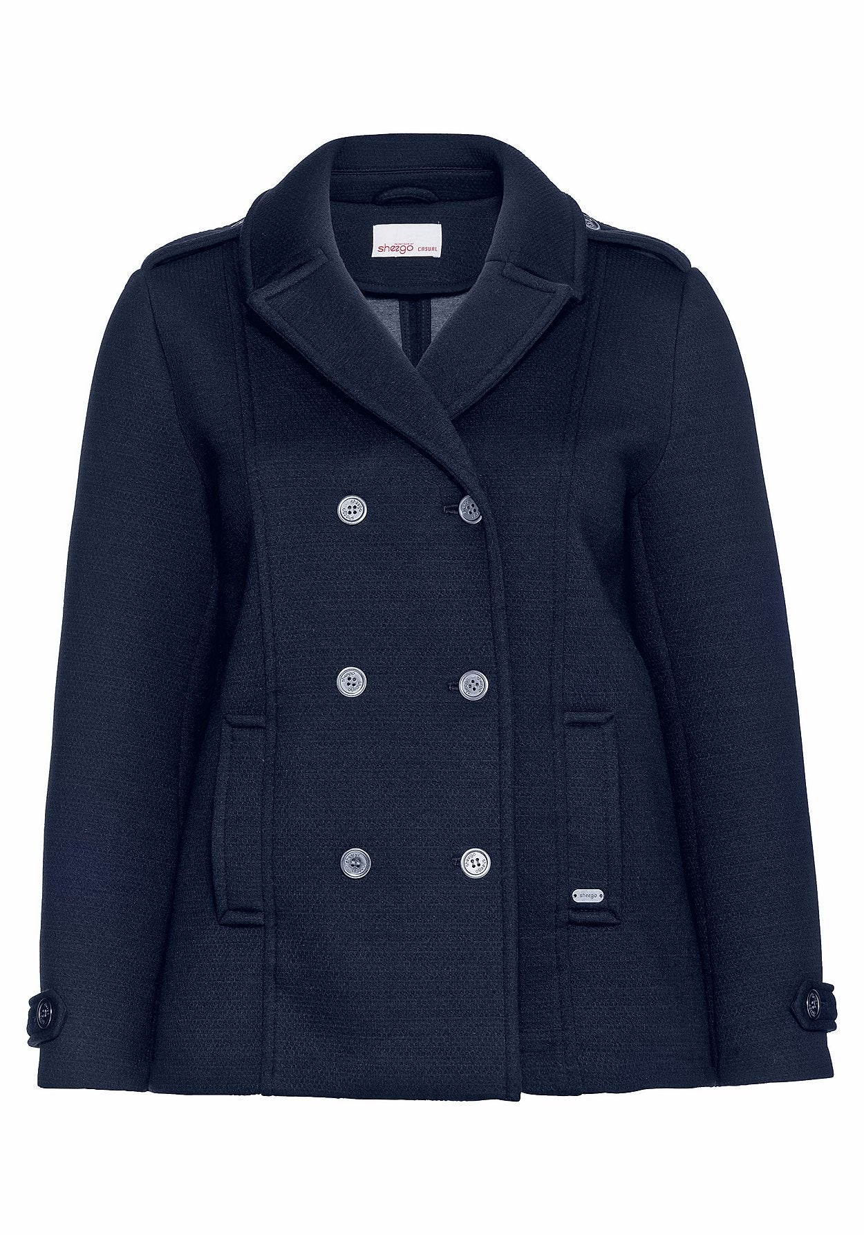 cabanjacke in double face-jersey - dunkelblau