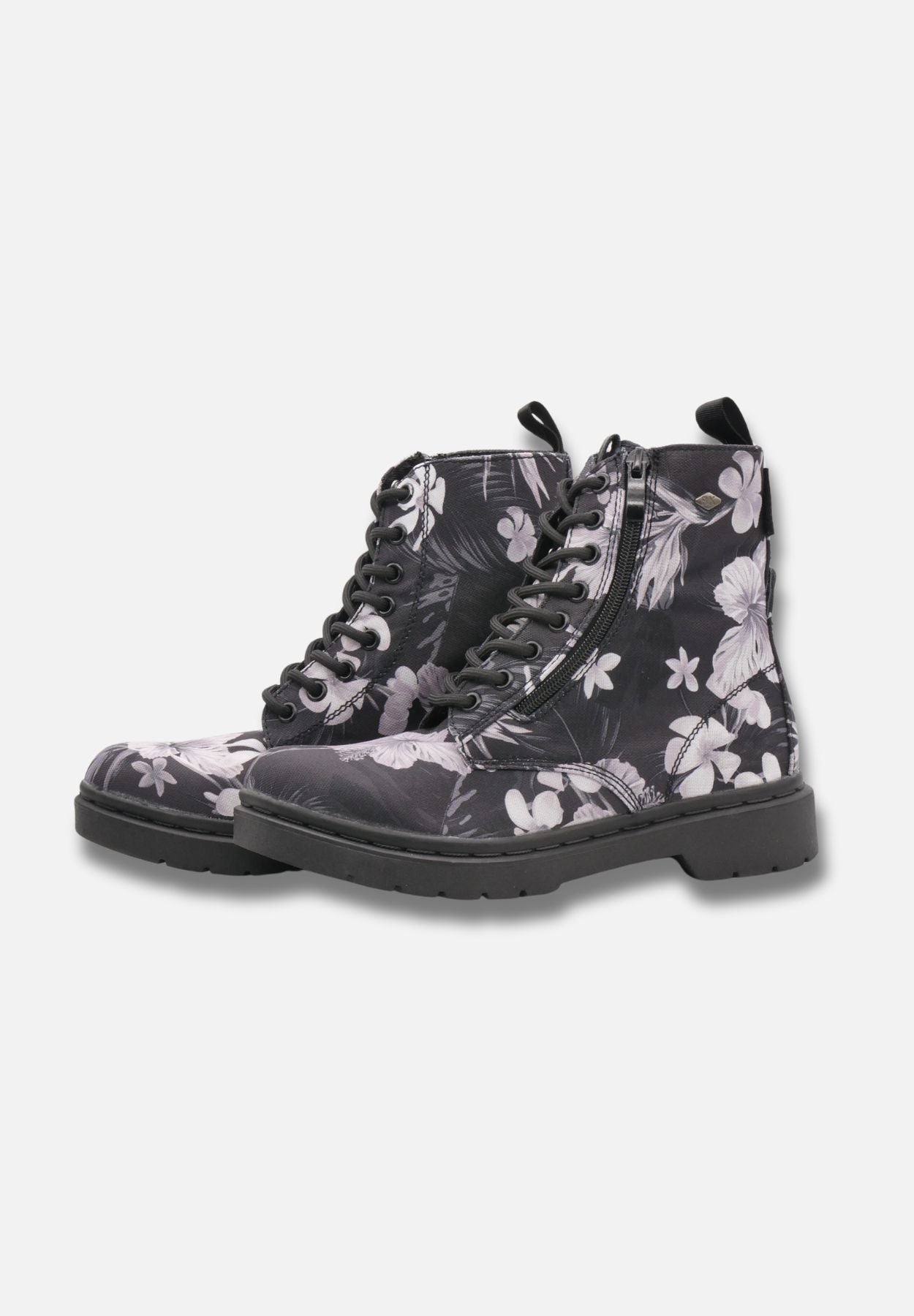 blake - boots - blumen - schwarz