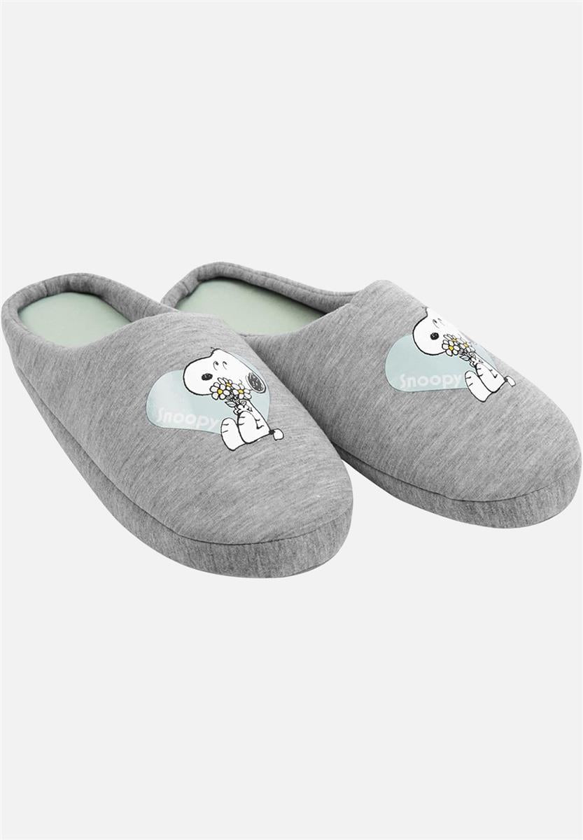 snoopy pantoffeln - grau