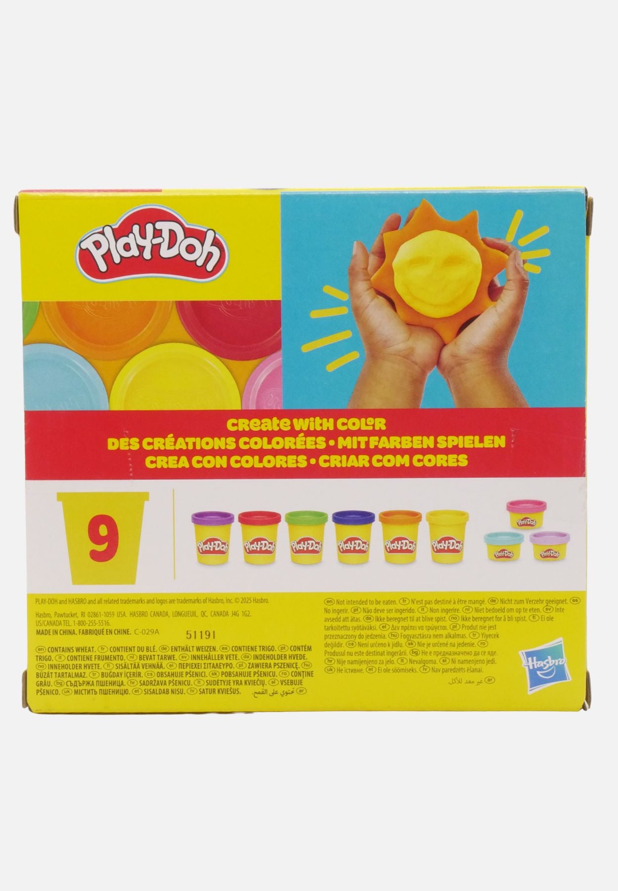 knete 9er packet - mehrfarbig