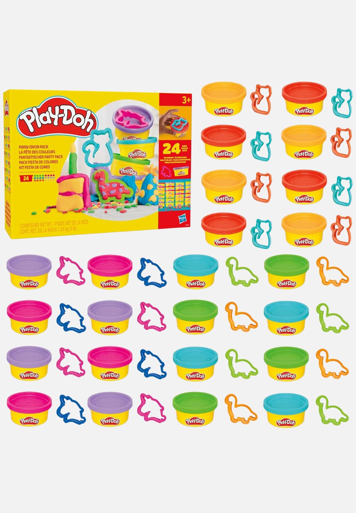 fantastischer party pack - knetmasse - mehrfarbig