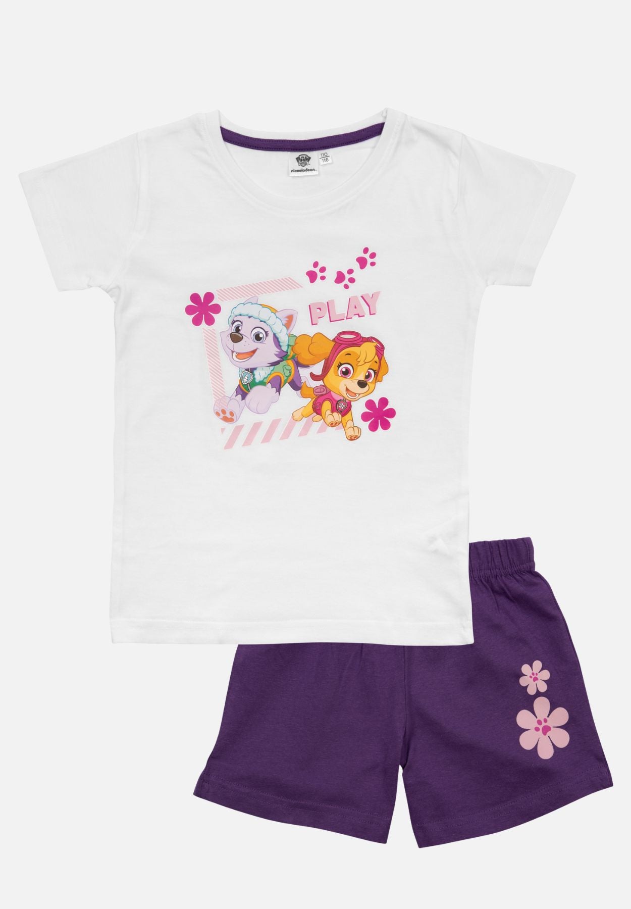 pyjama set kurz - weßi/lila