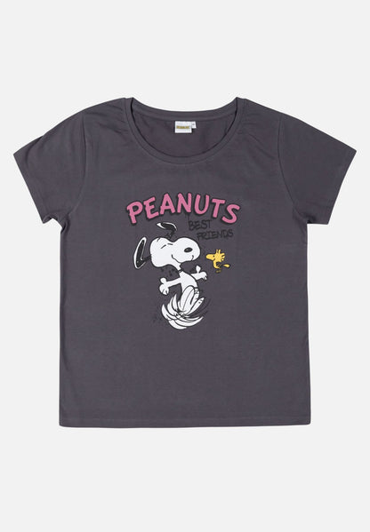 Pyjama Set Kurz - dunkelgrau/rosa