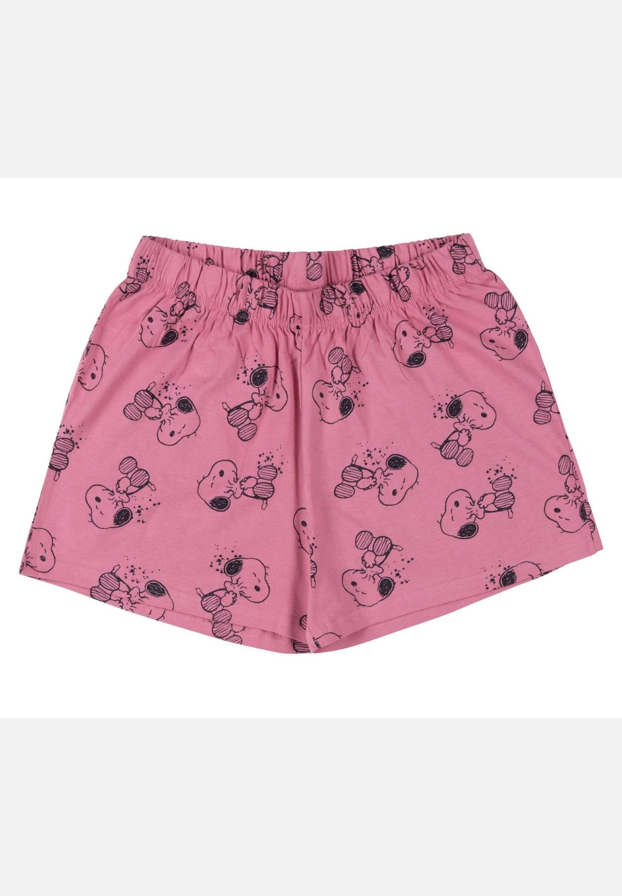 pyjama set kurz - grau/rosa