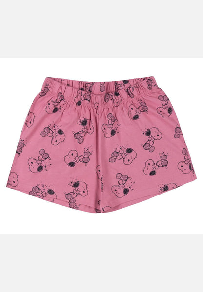 Pyjama Set Kurz - grau/rosa