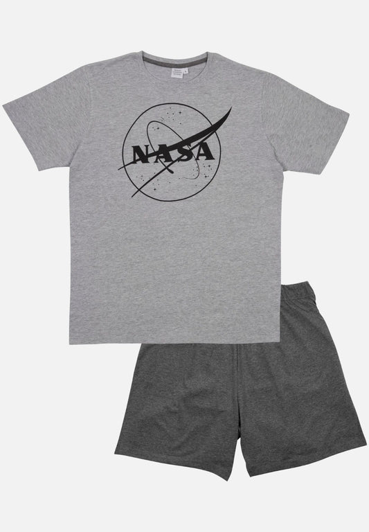 Pyjama Set Kurz - hellgrau/dunkelgrau