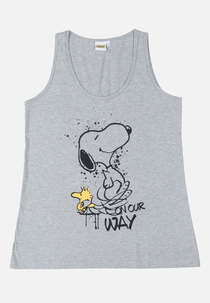 Snoopy Pyjama Set Kurz - hellgrau/dunkelgrau - mehrfarbig