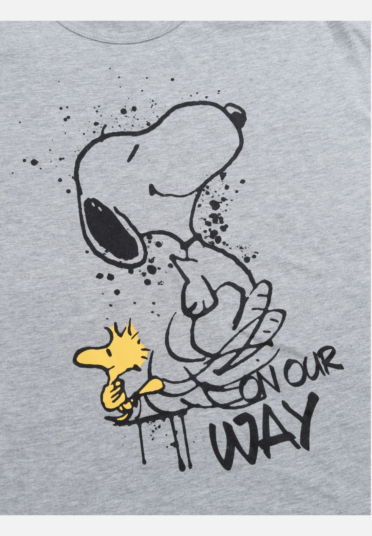 snoopy pyjama set kurz - hellgrau/dunkelgrau - mehrfarbig