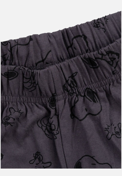 Snoopy Pyjama Set Kurz - hellgrau/dunkelgrau - mehrfarbig