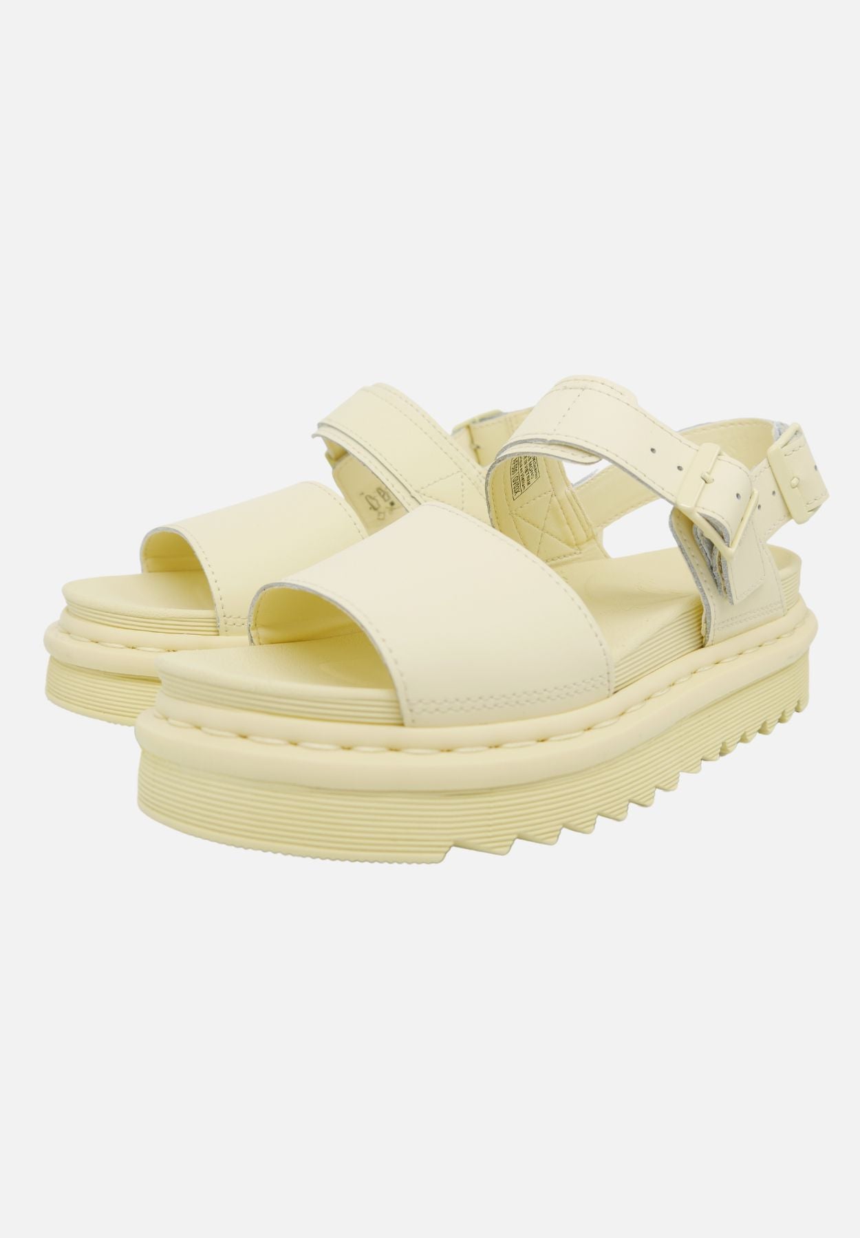 voss mono hydro leather - plateausandalette - gelb