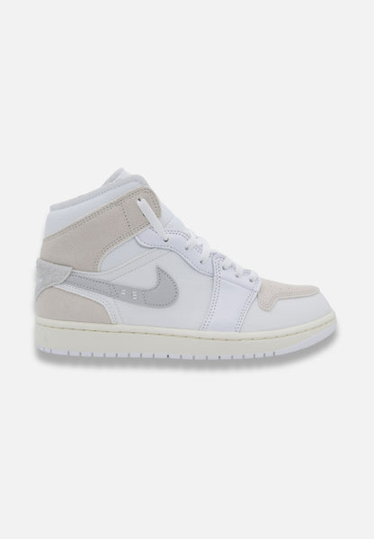 AIR JORDAN 1 MID SE CRAFT - Sneaker low - weiß