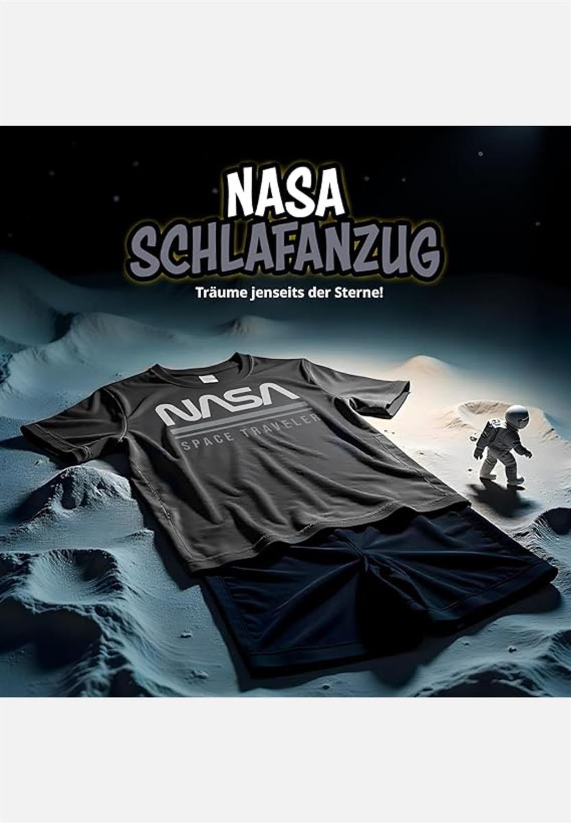 pyjama set kurz - grau/schwarz