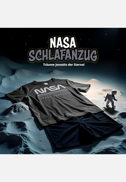 Pyjama Set Kurz - grau/schwarz