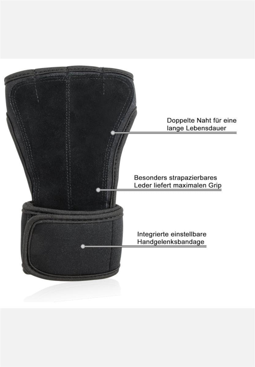 FULL GRIP 2 in 1 Fitness Gloves B07DGJ6L94 in schwarz für Damen und Herren