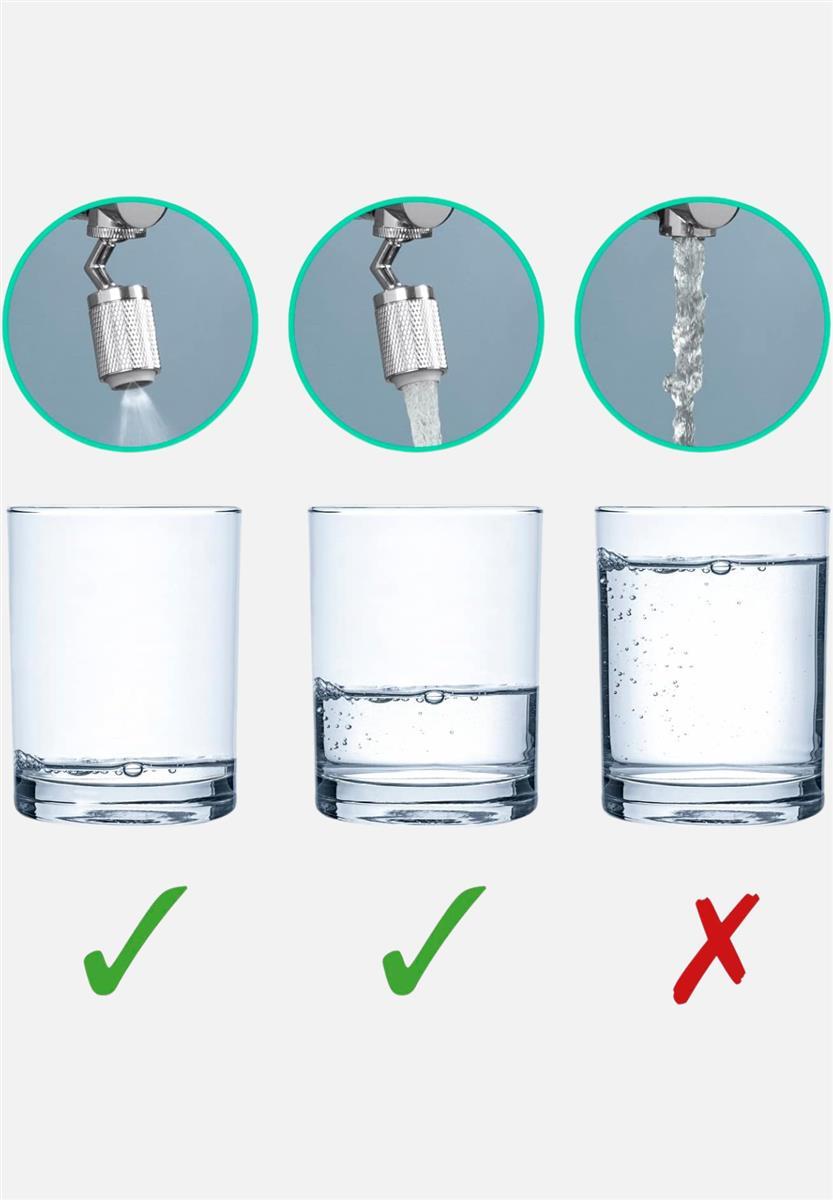 wasseramaturenstrahlregler 360° - silber