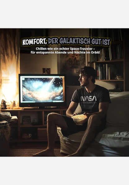 Pyjama Set Kurz - grau/schwarz