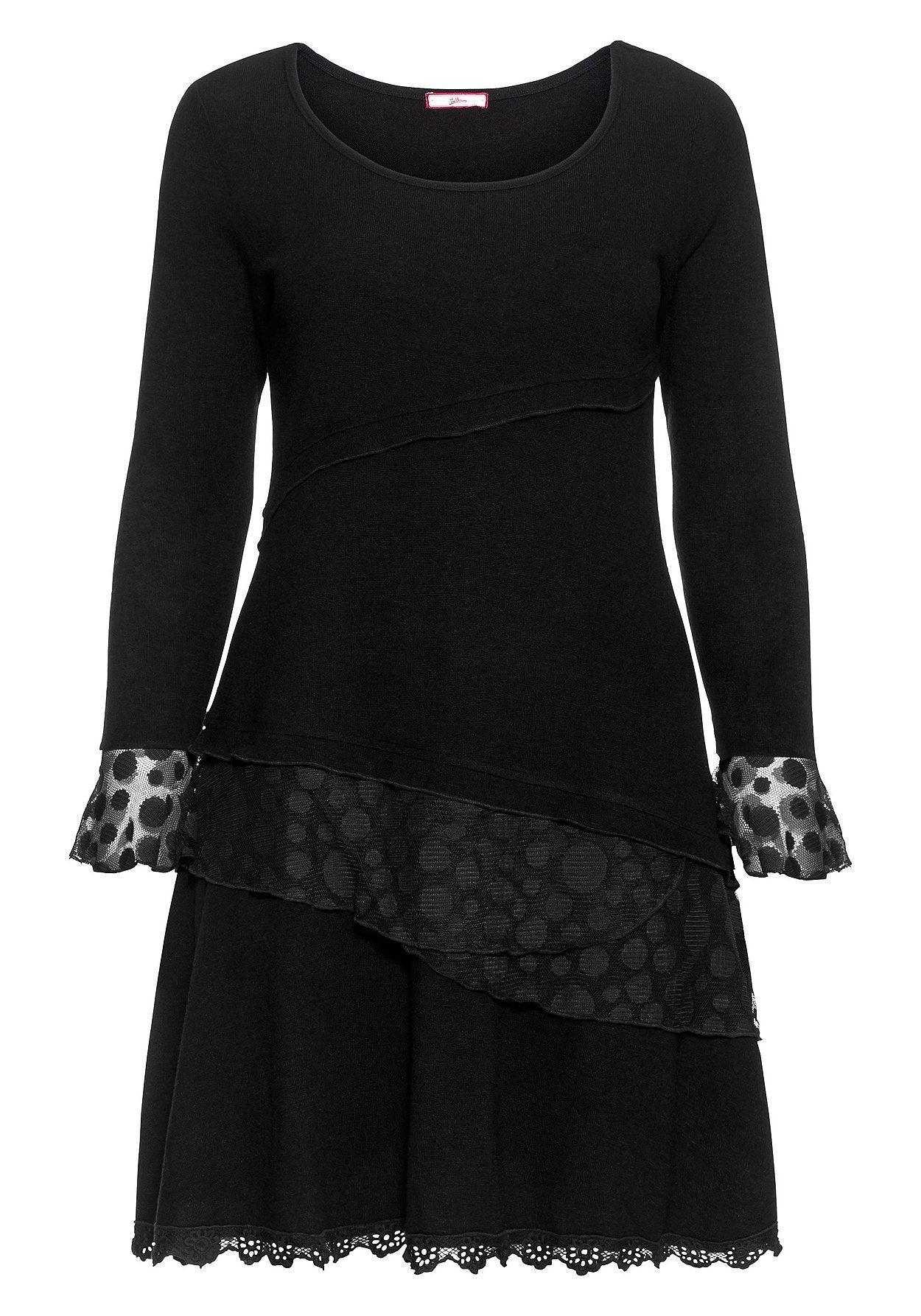 kleid dress strick - schwarz