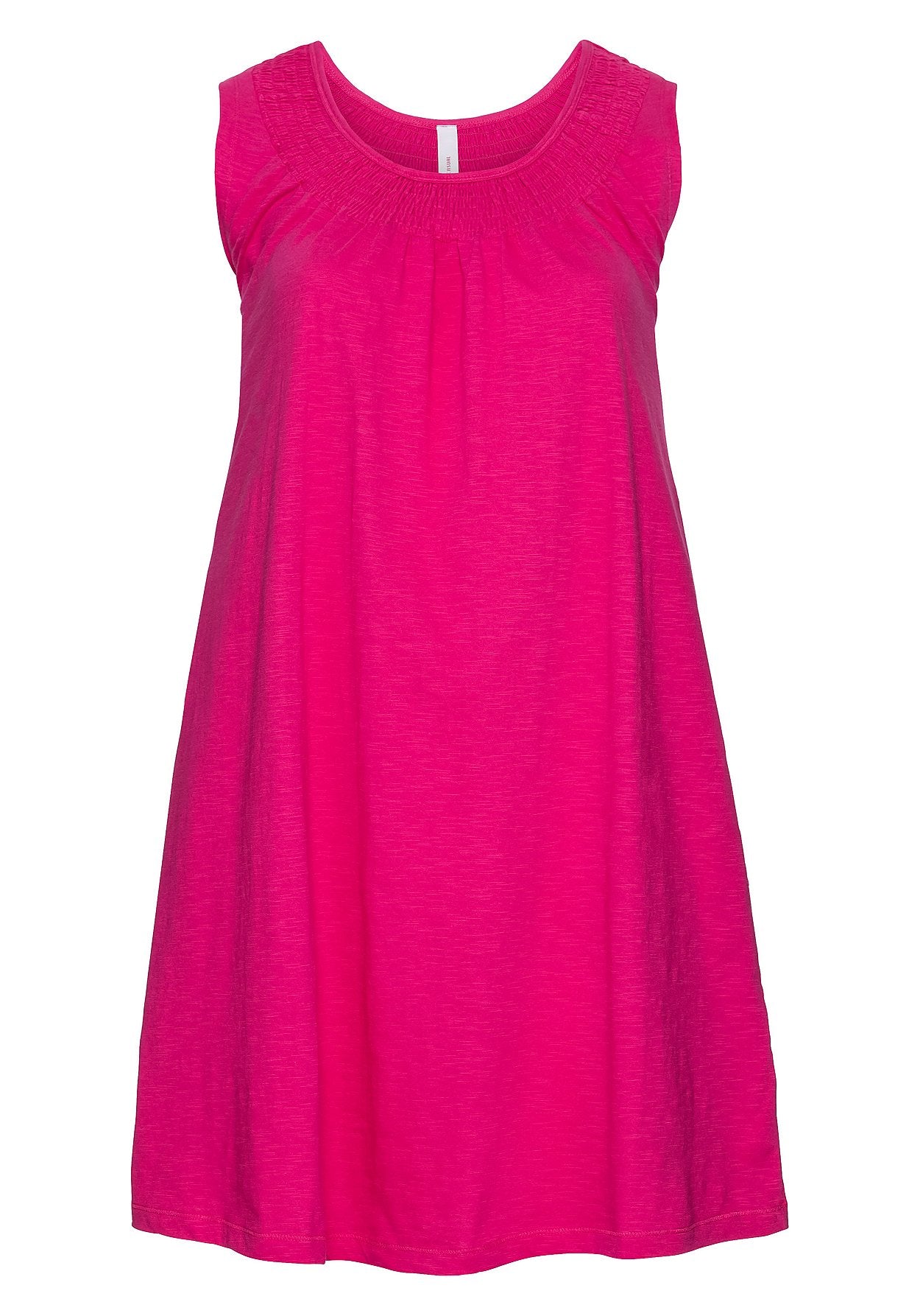 shirtkleid mit smok-einsatz - pink