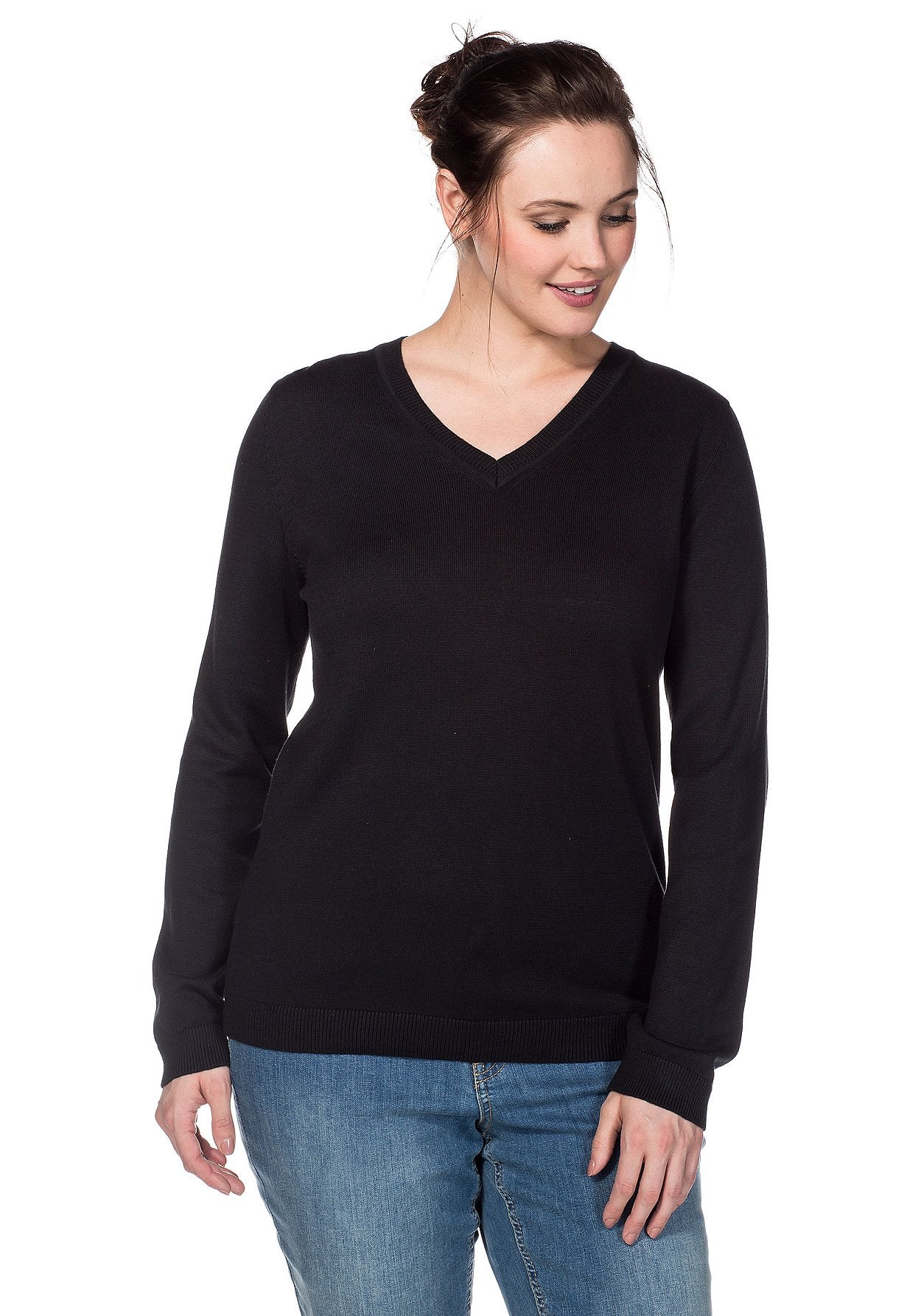 basic pullover - schwarz