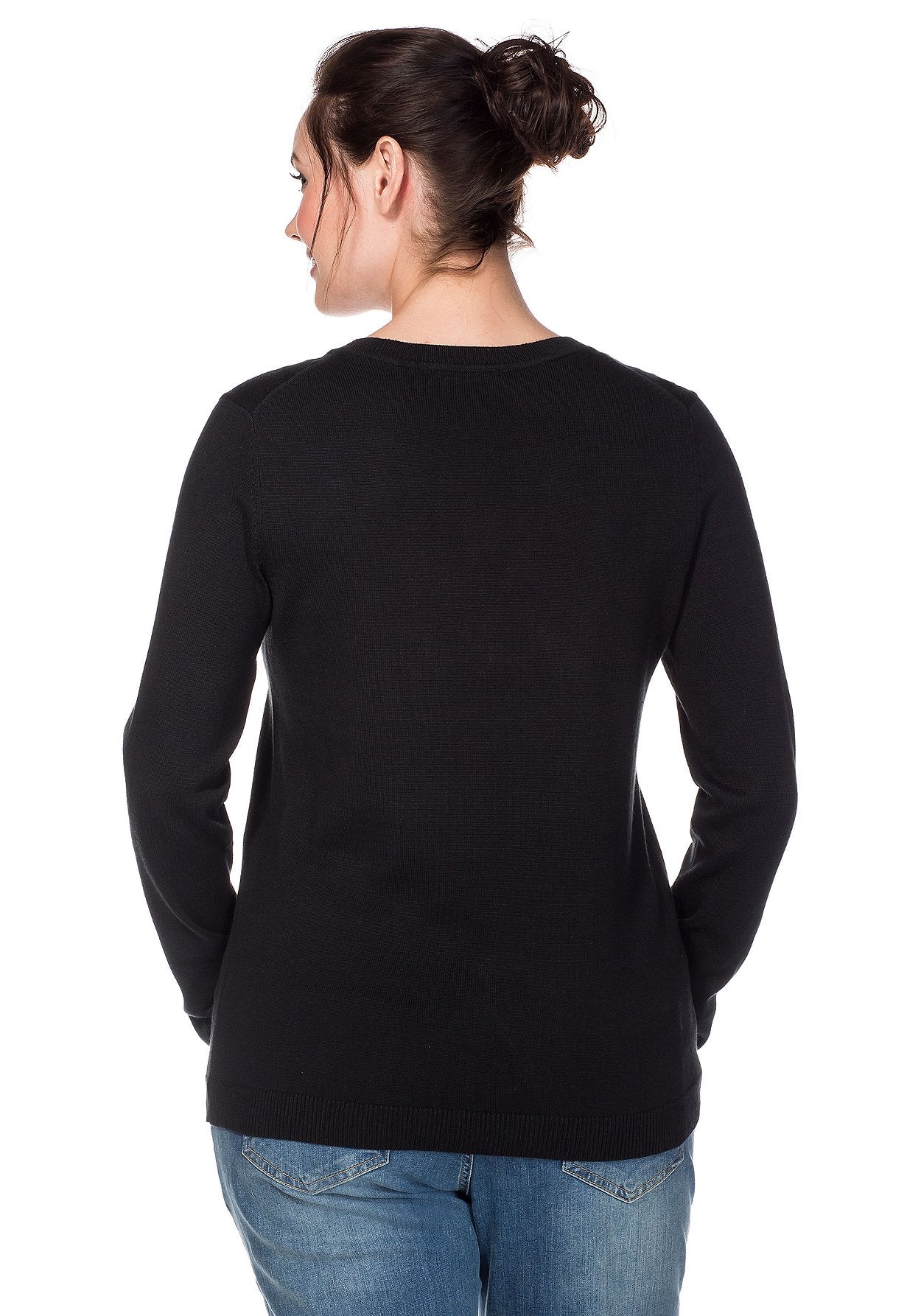 basic pullover - schwarz