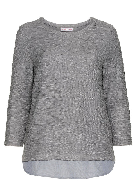 Sweatshirt in 2-in-1-Optik - grau