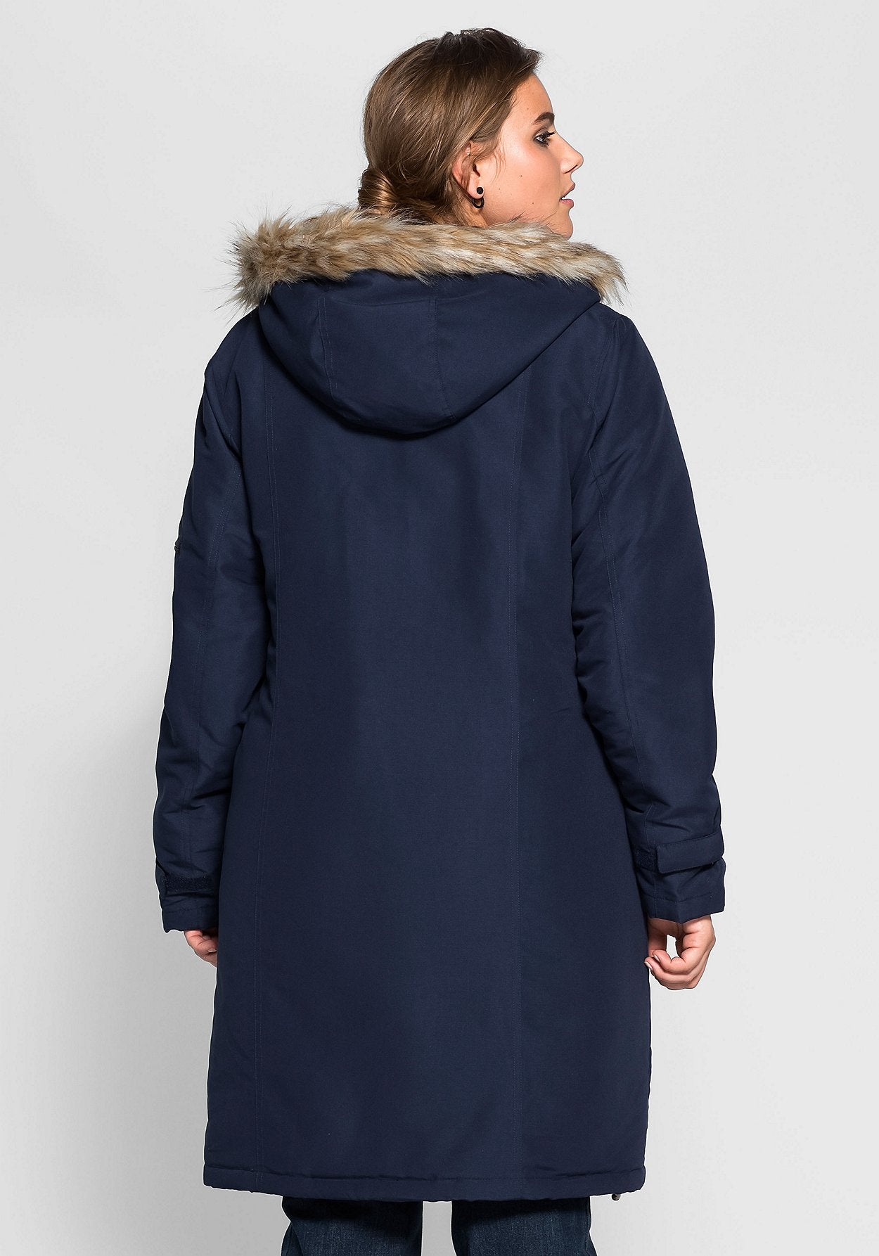 longparka mit kapuze - dunkelblau