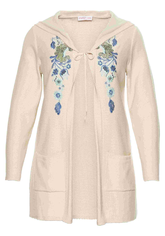 Strickjacke - beige