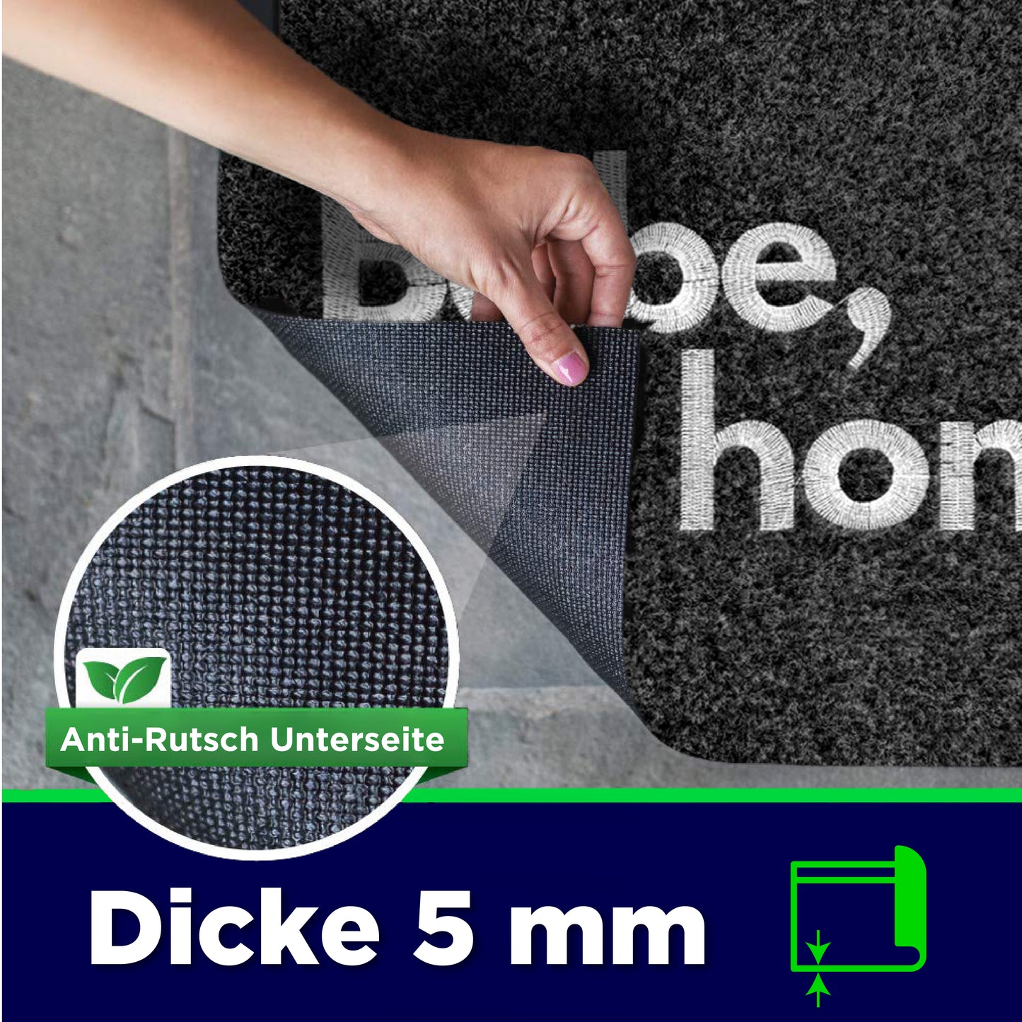 fußmatte - anthrazit babe, i am home.