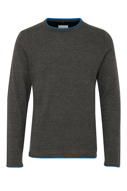 Pullover - Slim Fit - grau