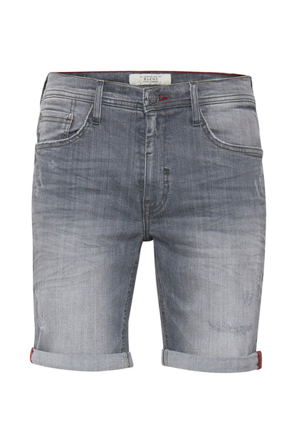 Denim Shorts - Slim Fit - grau