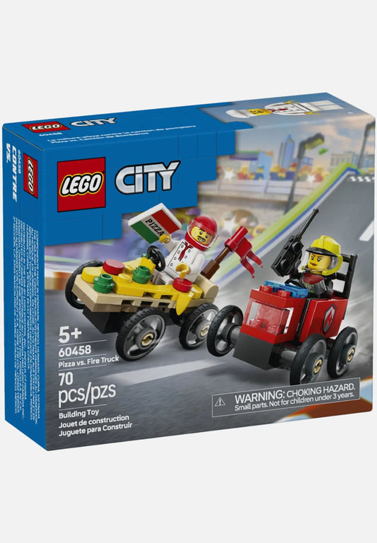 City Pizzalieferwagen vs. Löschauto - mehrfarbig