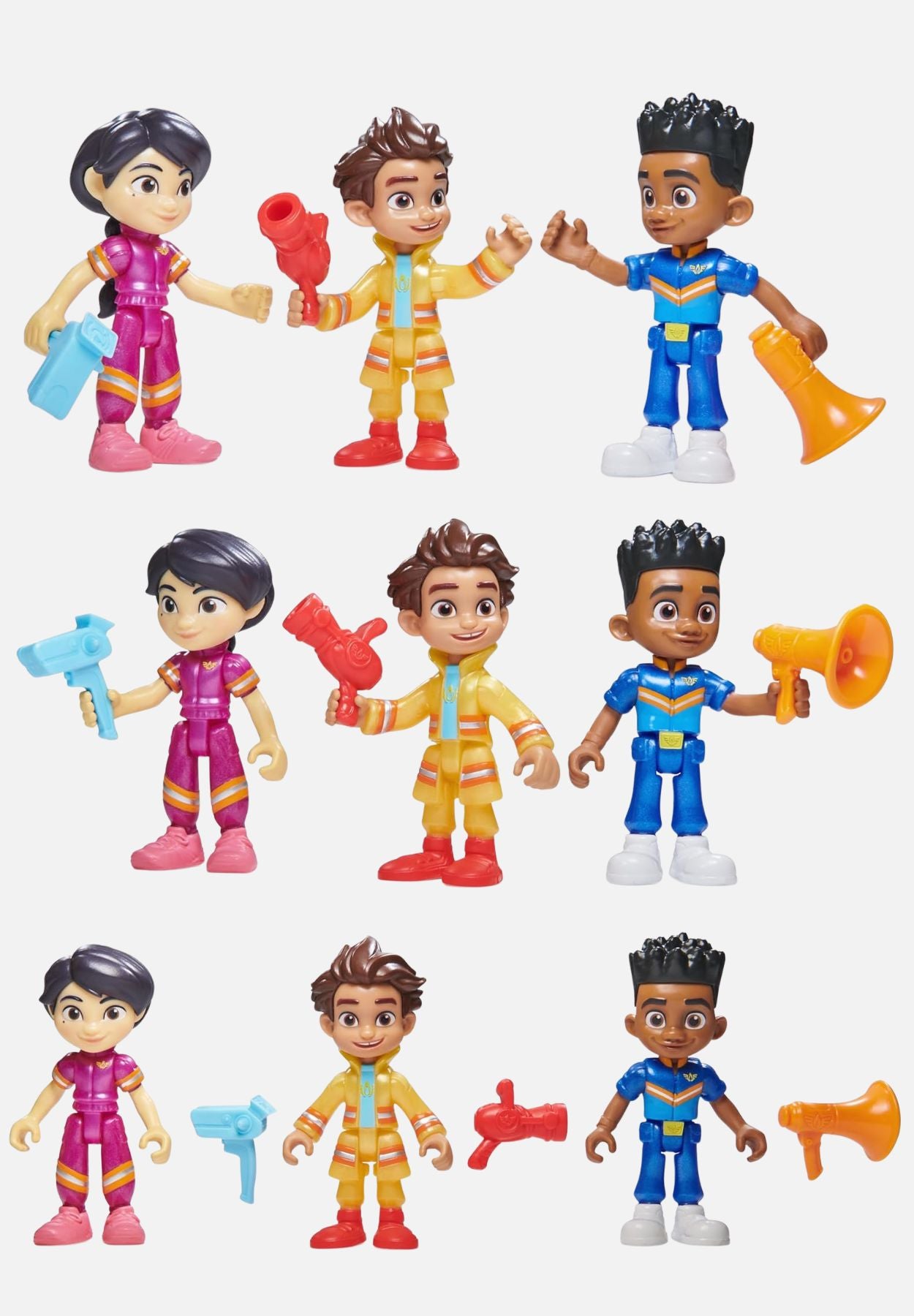 disney junior firebuds rettungsteam - 3er set - mehrfarbig