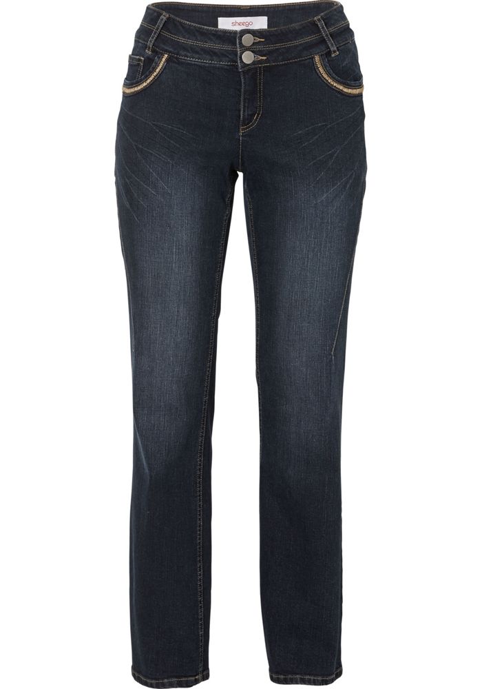 bootcut-stretch-jeans maila - dunkelblau