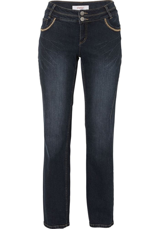 Bootcut-Stretch-Jeans MAILA - dunkelblau