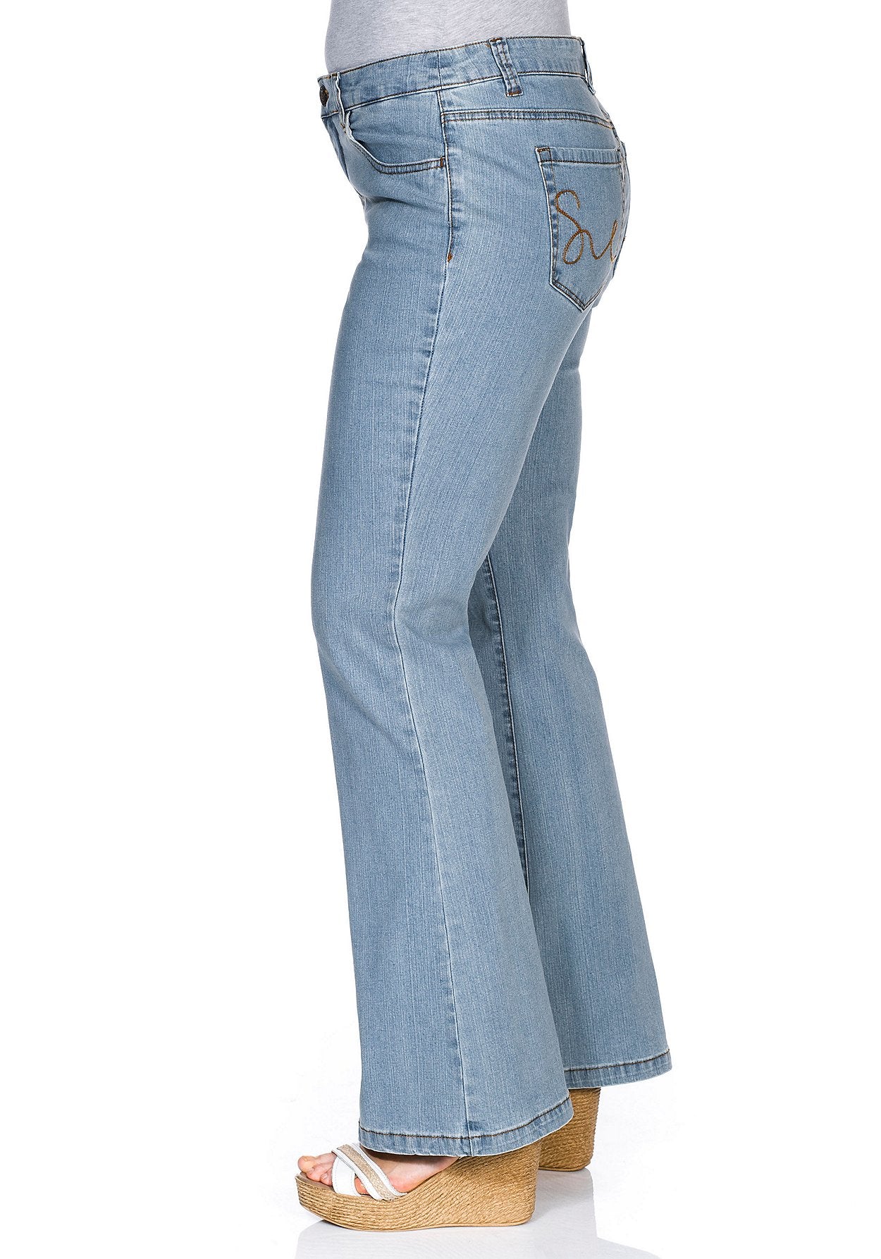 jeans - bootcut-stretch - blau