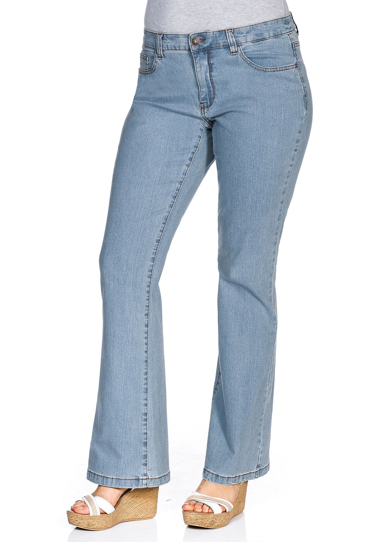 jeans - bootcut-stretch - blau