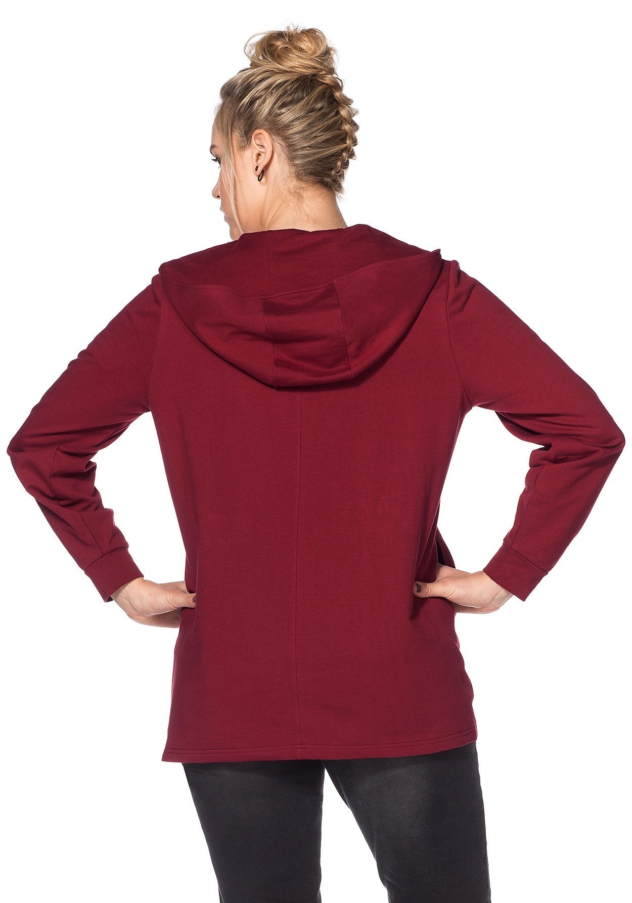 longsweatjacke - bordeauxrot