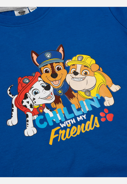 Pyjama Set Kurz - blau/grau