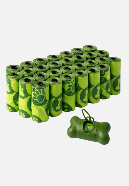 Hundekotbeutel mit Spender - Tierbedarf - grün