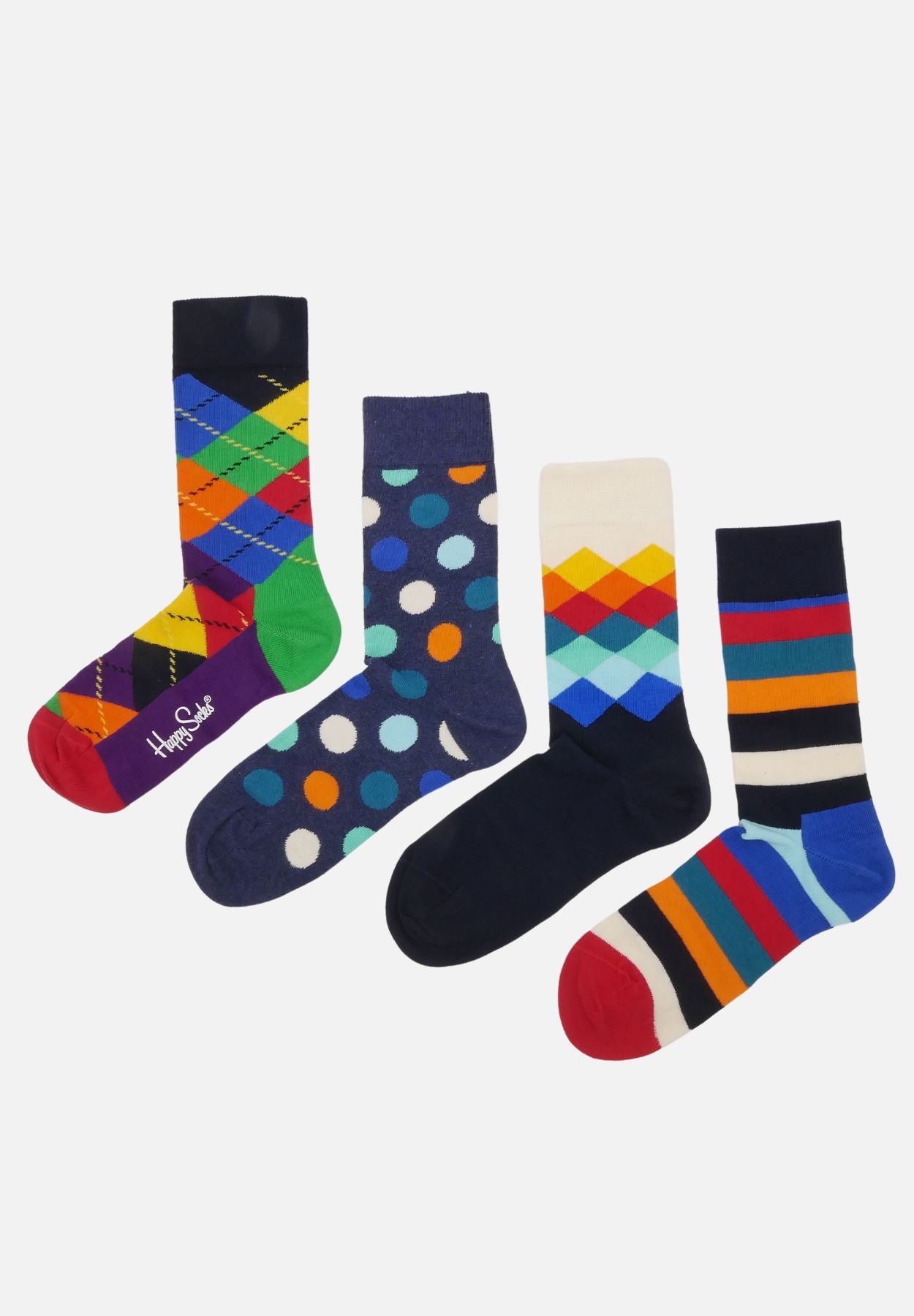 socken - 4er set geschenkbox - mehrfarbig