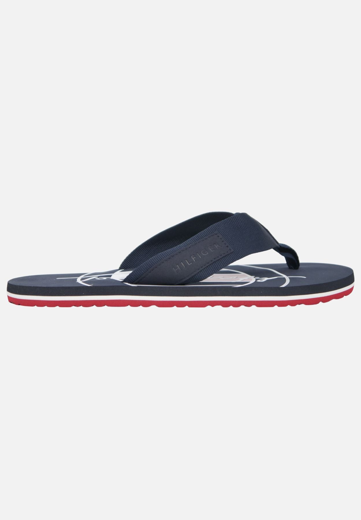 embossed hilfiger beach sandal - flip-flop - blau