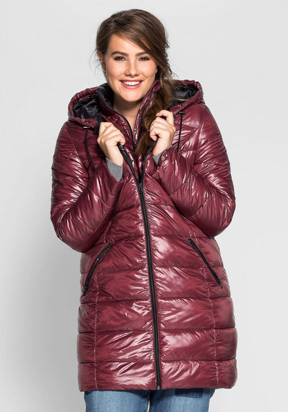 Steppjacke in 2-in-1-Optik - rot