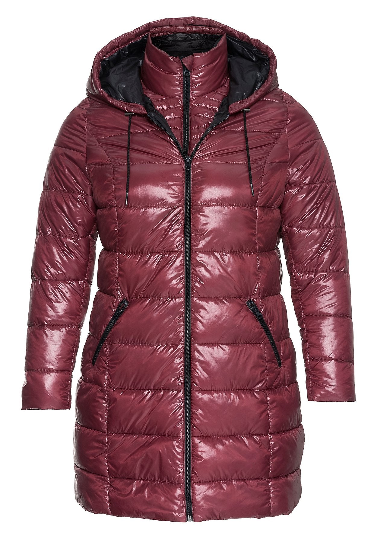 steppjacke in 2-in-1-optik - rot